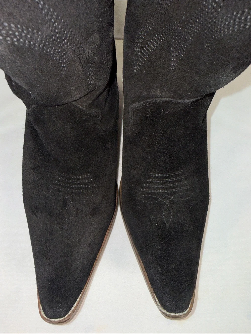 dingo Black Suede Over-the-Knee Western Boots
